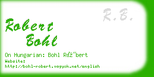 robert bohl business card